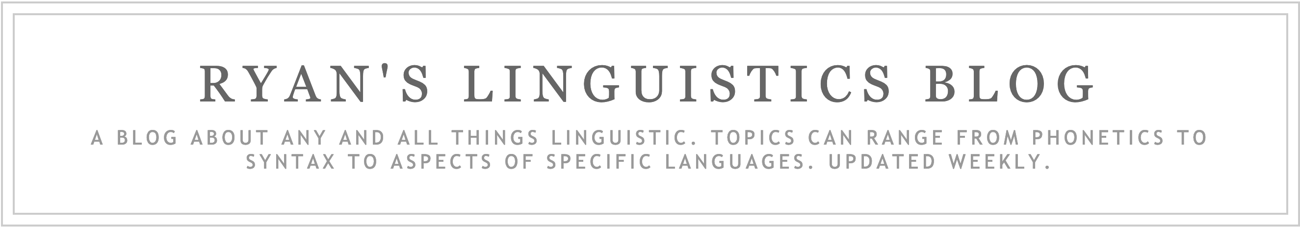 Ryan's Linguistics logo